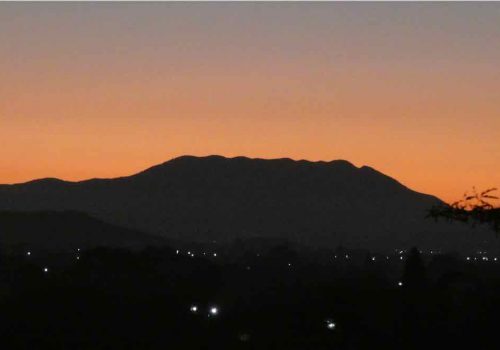 Nueve Puntos seen from Rancho Pitaya at dawn
